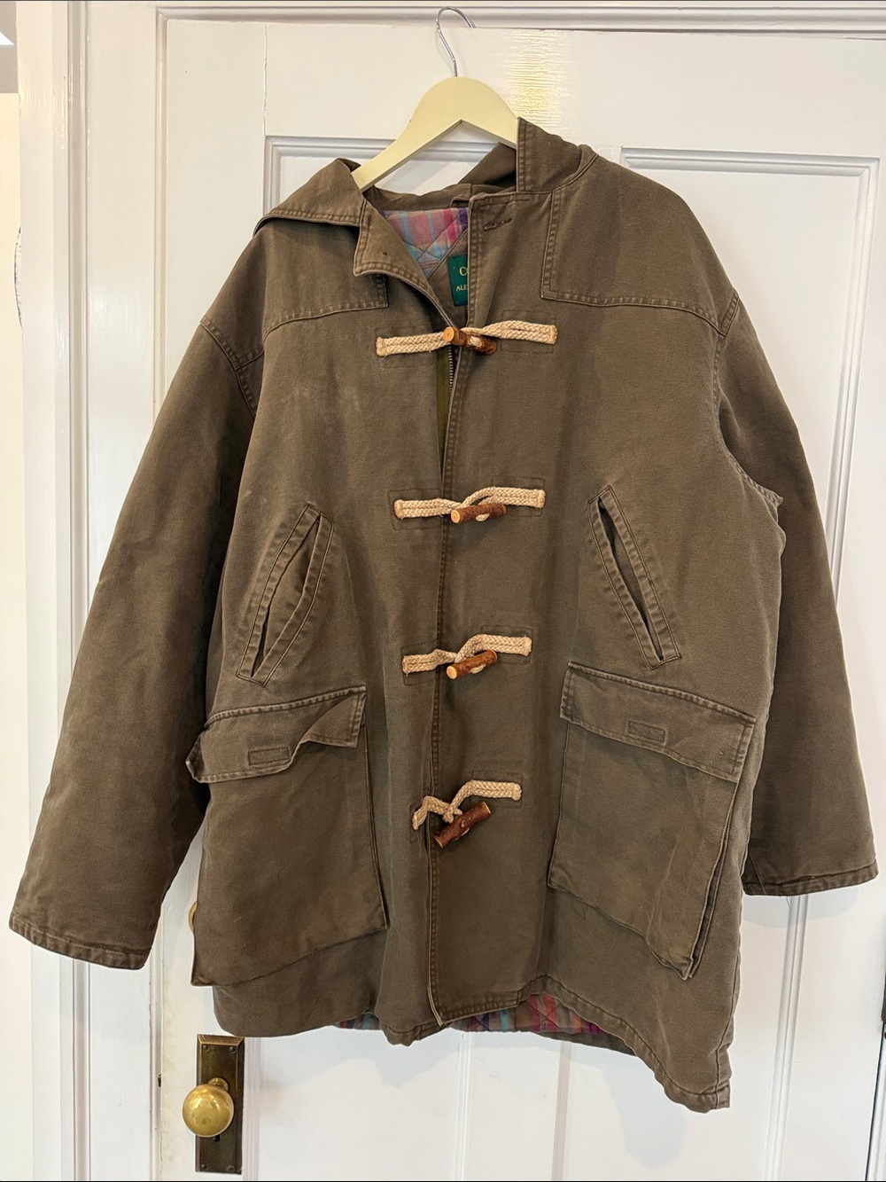 Colors by Alexander Julian Green Canvas Men’s Coat Size Large